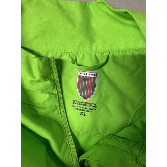 Faldo Mens Vivid Green Golf Windbreaker Half-Zip Lightweight Water-Resistant LG - Picture 12 of 12